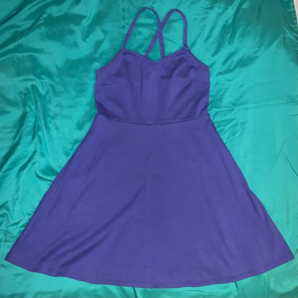 Women’s Old Navy Cami Skater Dress, Bright Blue, Size Medium.